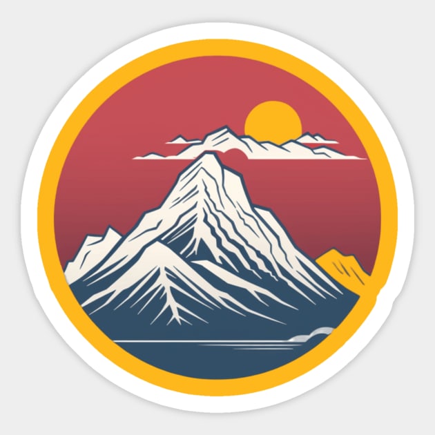 Mt Everest Sticker by Pryma Design